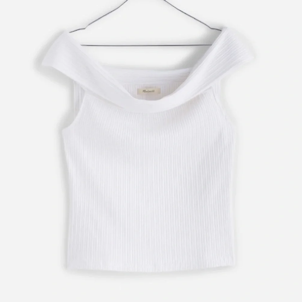 Madewell Ribbed Off-the-Shoulder Top - Picture 1 of 5